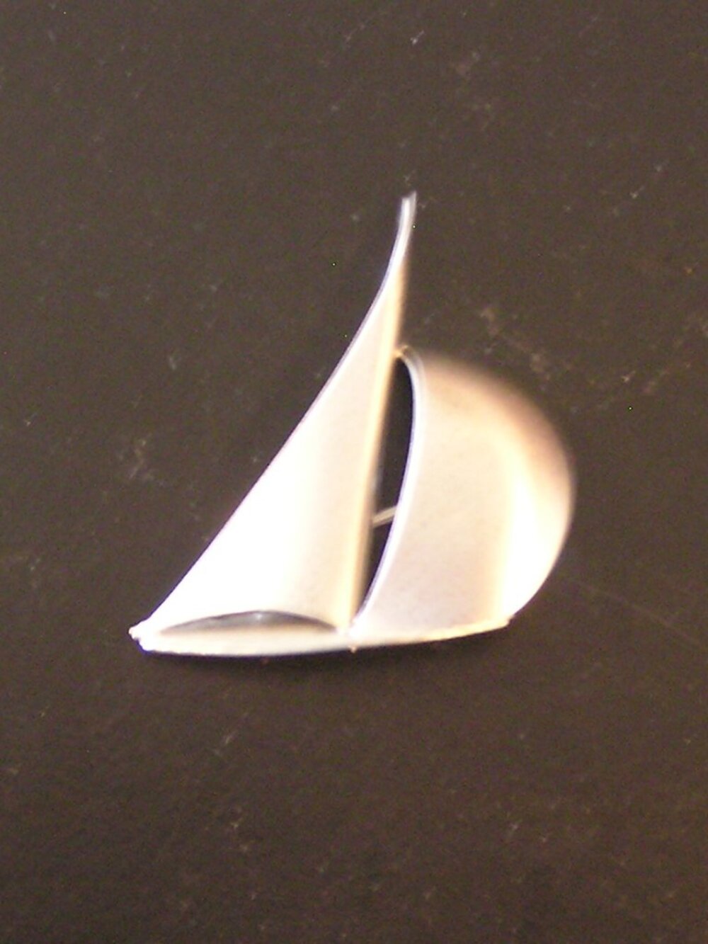 Beau Sterling Silver Sailboat Brooch
